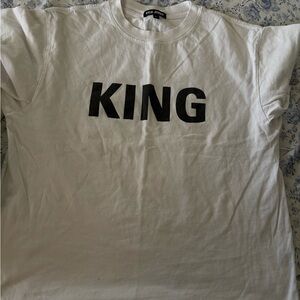 Kylie Jenner KING Graphic Tee - White/Black